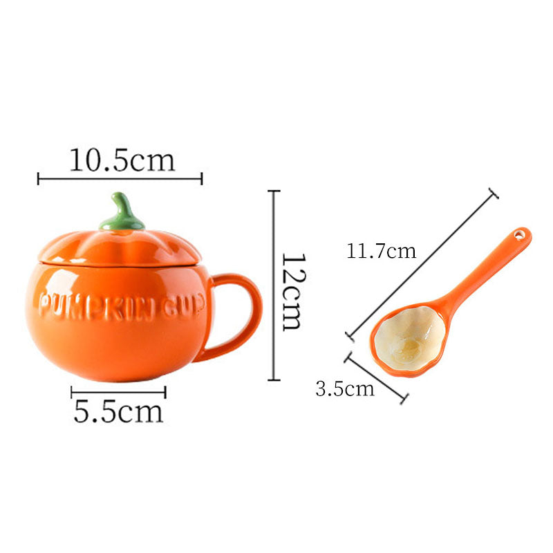 Tasse créative en céramique en forme de citrouille