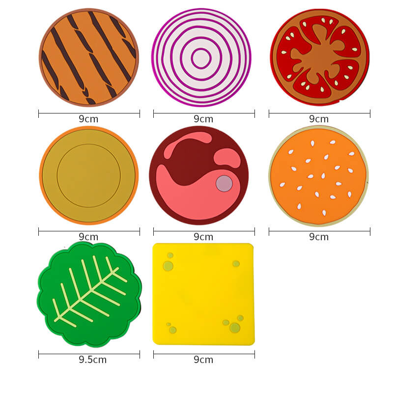 Creative Hamburger Shape Coaster Set