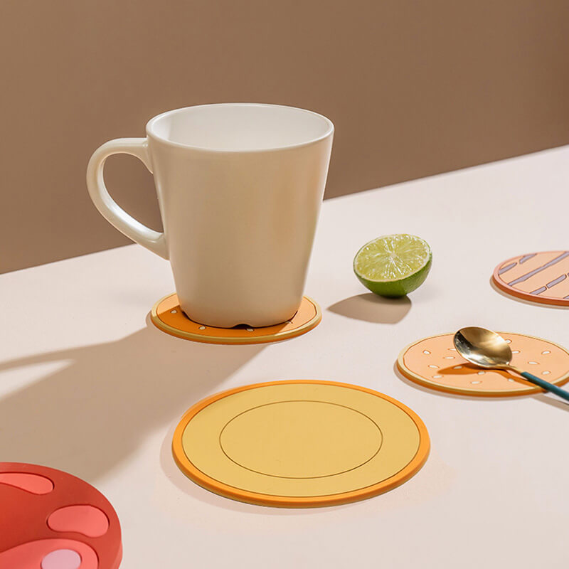 Creative Hamburger Shape Coaster Set