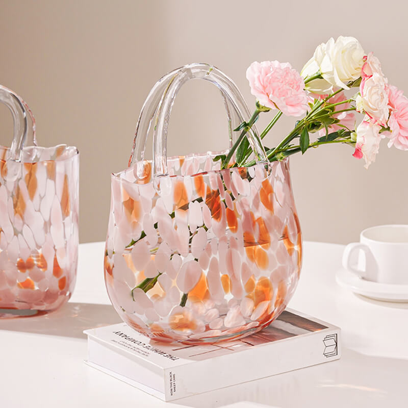 Vase en verre créatif motif léopard