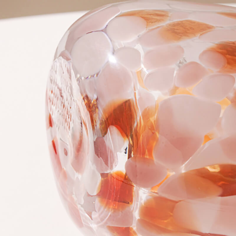 Vase en verre créatif motif léopard