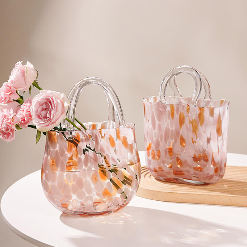 Vase en verre créatif motif léopard