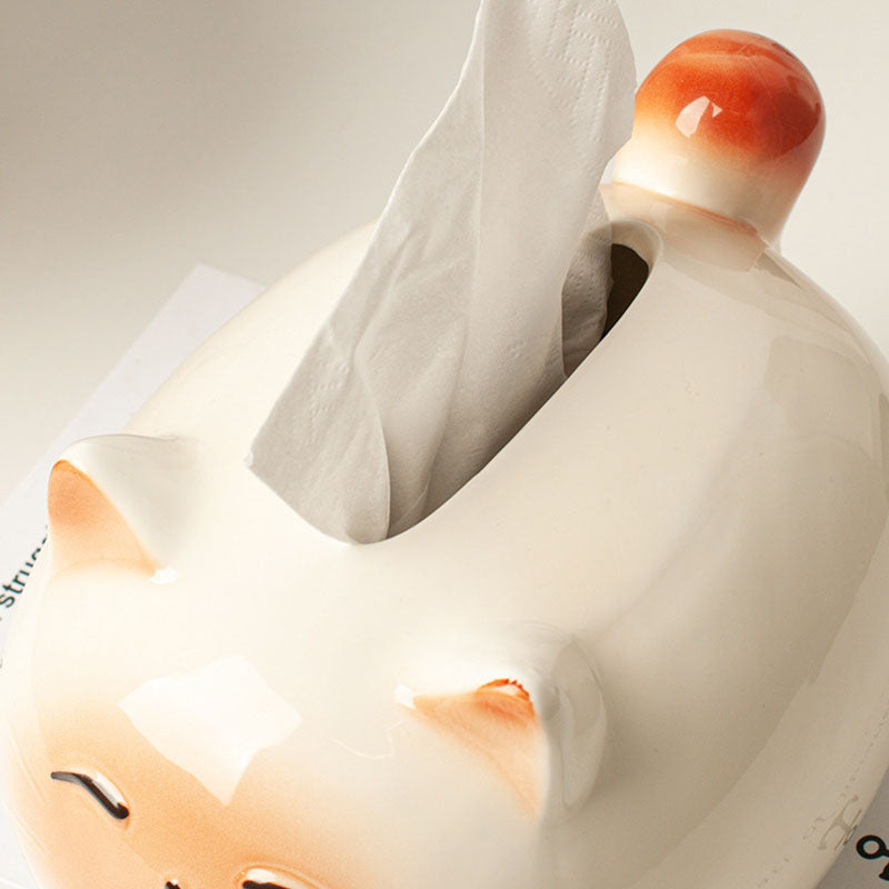 Creative Cat Ceramic Tissue Box
