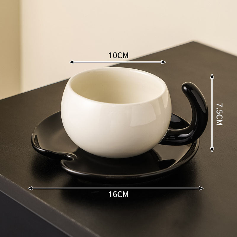 Creative Ceramic Coffee Cup And Saucer Set
