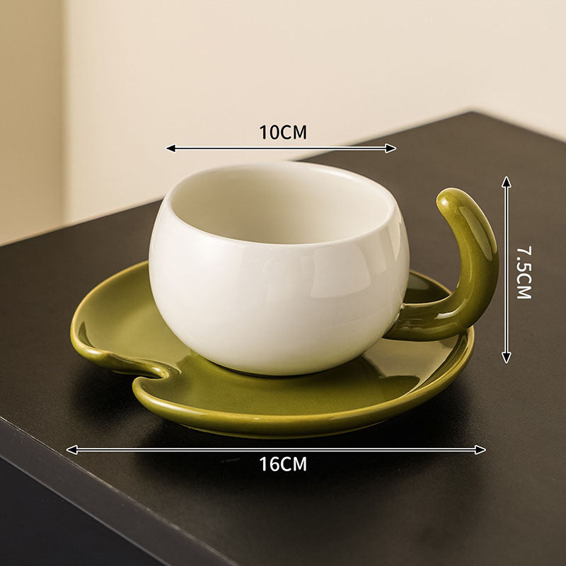 Creative Ceramic Coffee Cup And Saucer Set