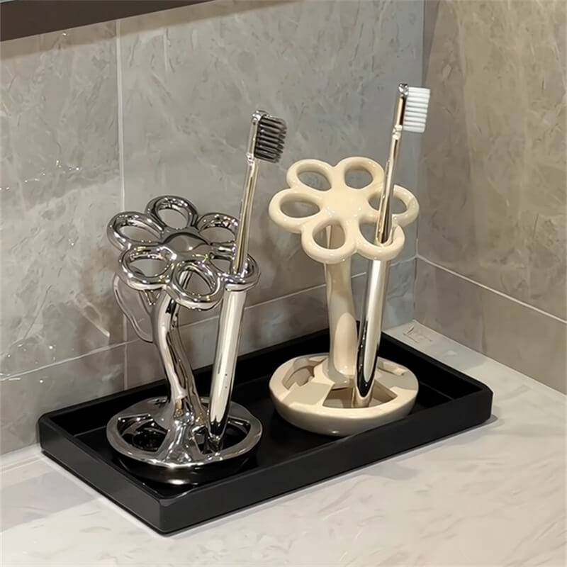 Porte-brosse à dents créatif en forme de fleur