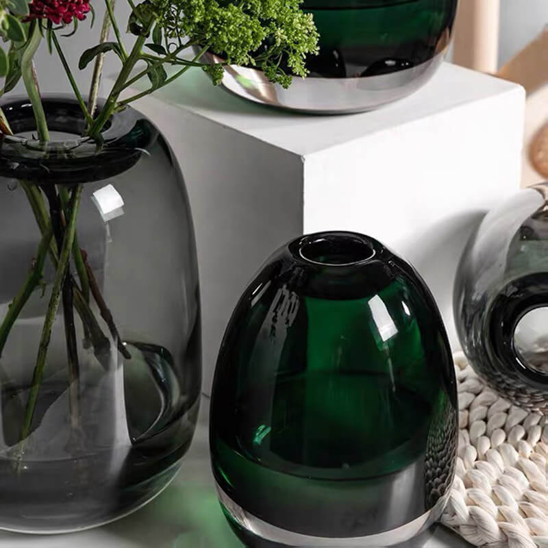 Vase en verre créatif en forme de pluie
