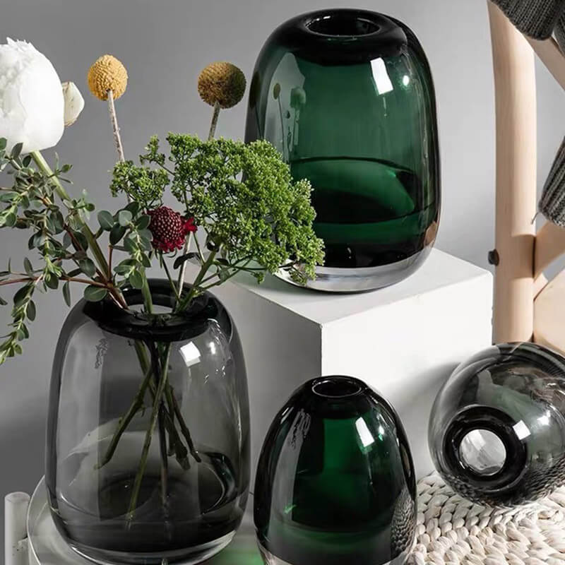 Vase en verre créatif en forme de pluie