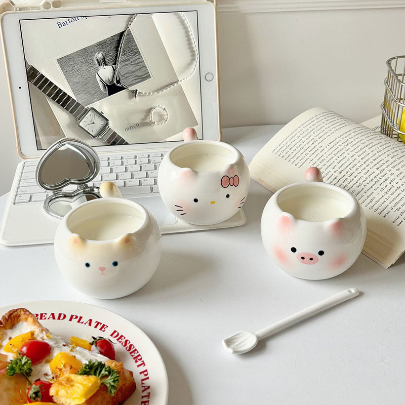 Cute Cat Ceramic Coffee Mugs