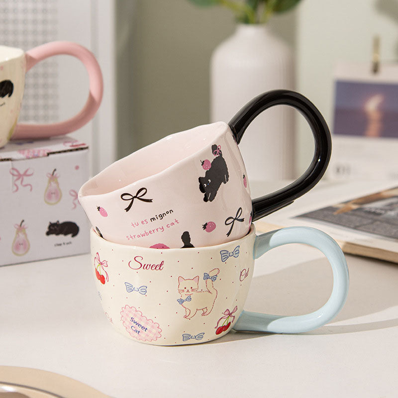 Cute Cat Ceramic Cup