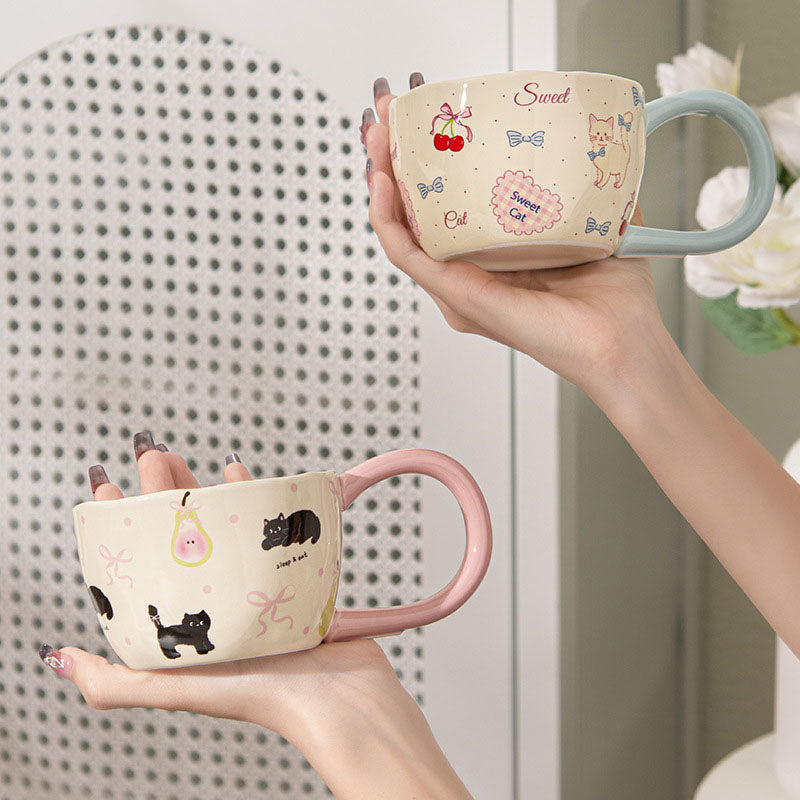 Cute Cat Ceramic Cup