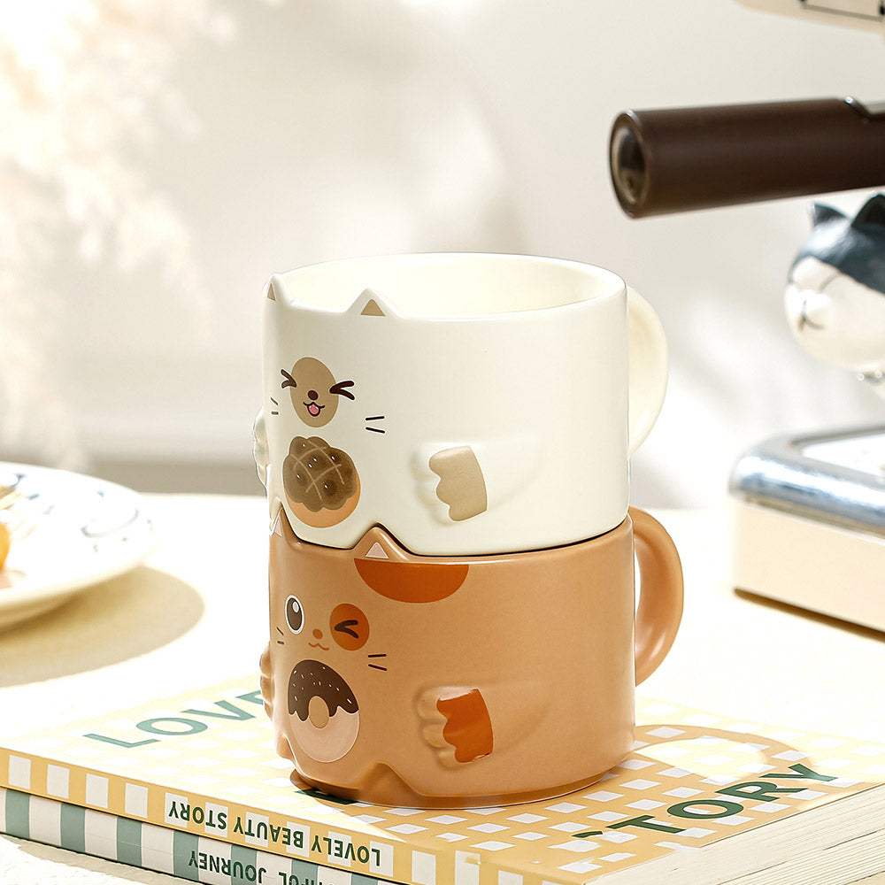 Cute Cat Dessert Stackable Cups