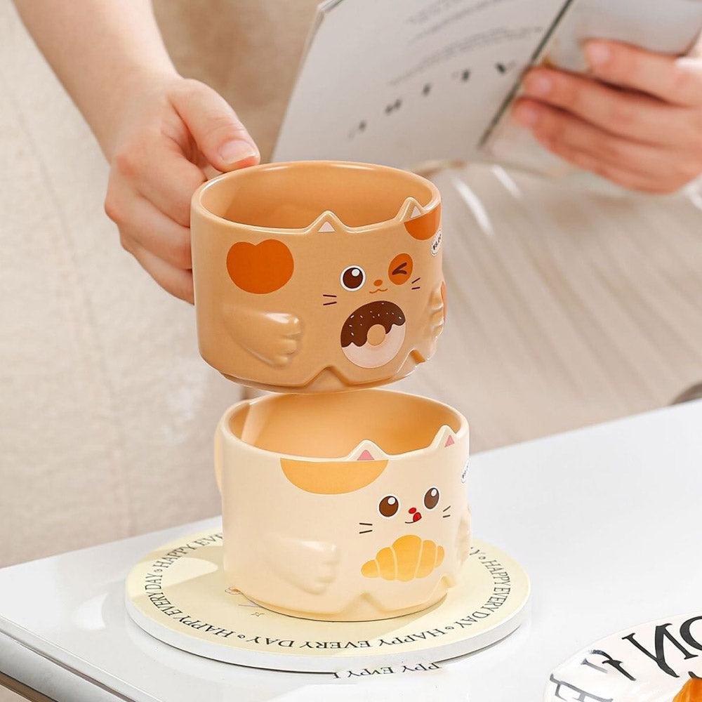 Cute Cat Dessert Stackable Cups