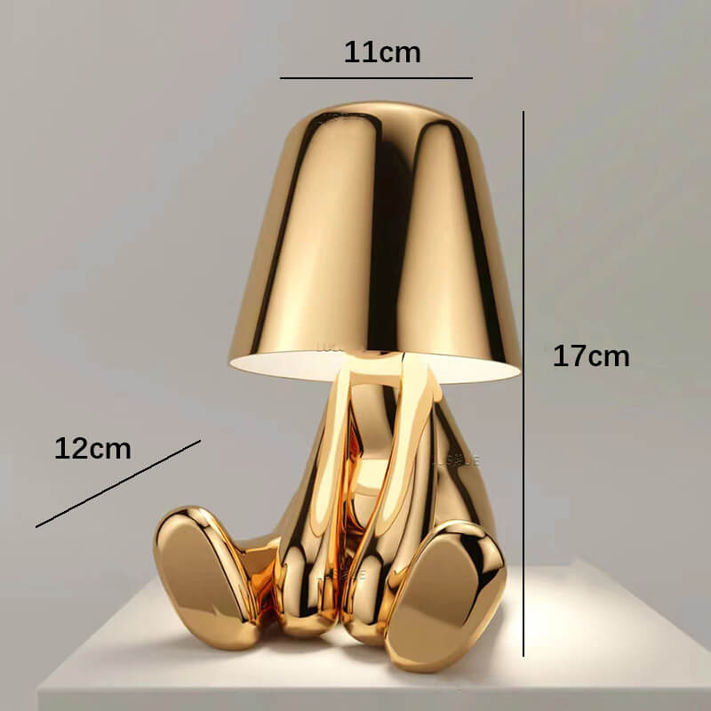 Cute Humanoid Touch Resin Night Light
