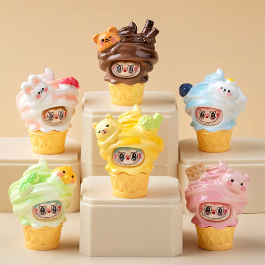 Cute Colorful Ice Cream Labubu Mini Doll