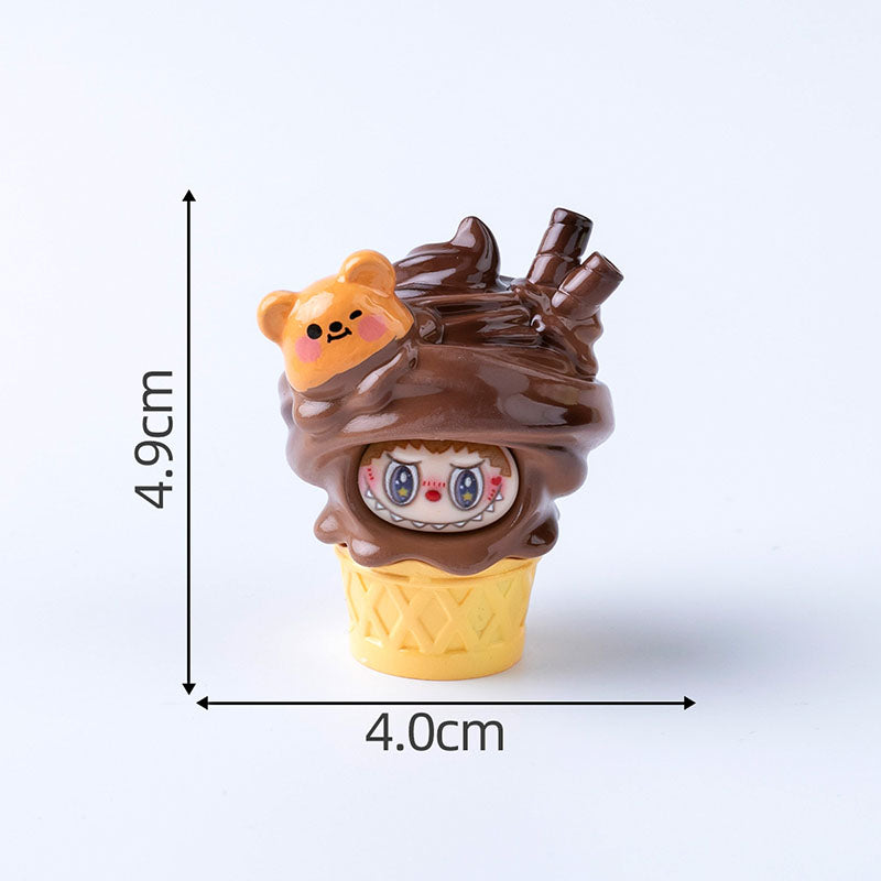Cute Colorful Ice Cream Labubu Mini Doll