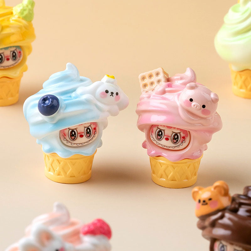Cute Colorful Ice Cream Labubu Mini Doll