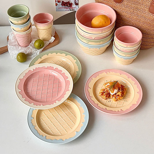 Cute Ice Cream-Style Dinner Plate