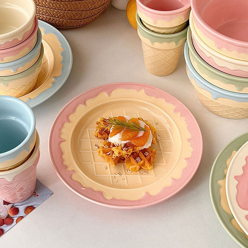 Cute Ice Cream-Style Dinner Plate