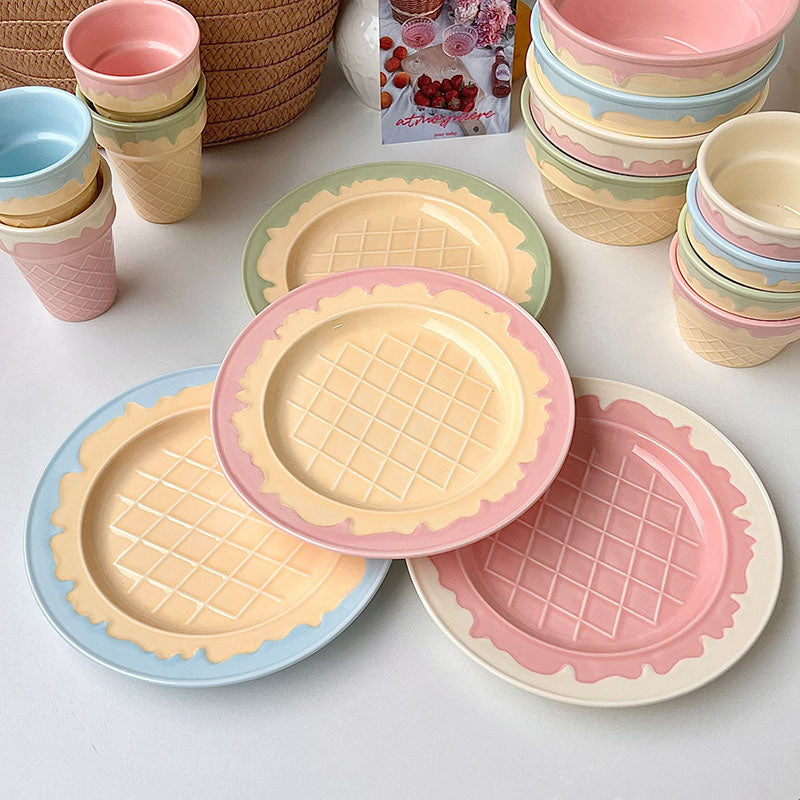 Cute Ice Cream-Style Dinner Plate