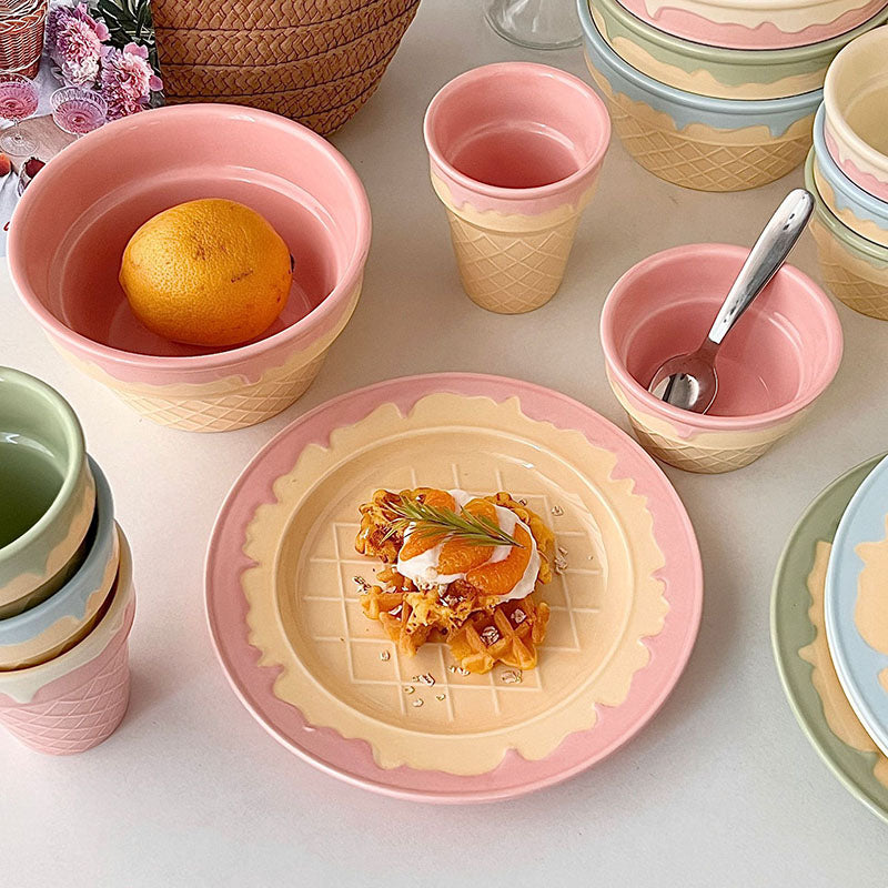 Cute Ice Cream-Style Dinner Plate