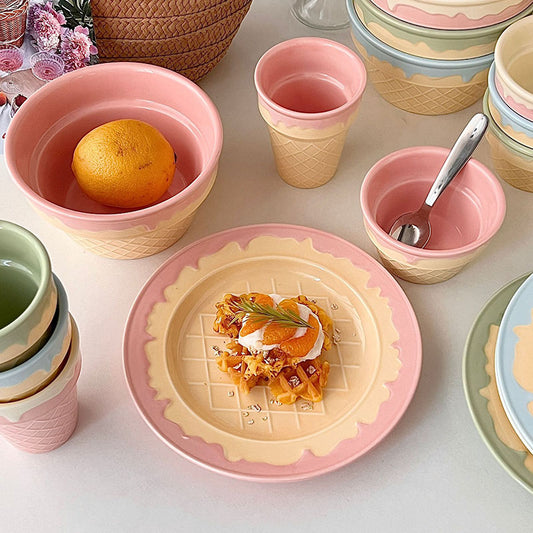 Cute Ice Cream-Style Dinner Plate