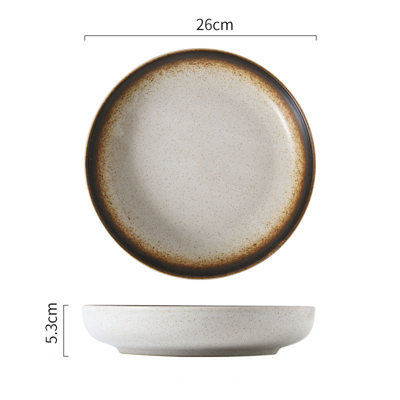 Deep Round Ceramic Dinner Plate