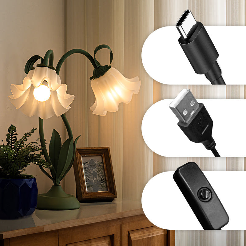 Double-Headed Lily-of-the-Valley Table Lamp