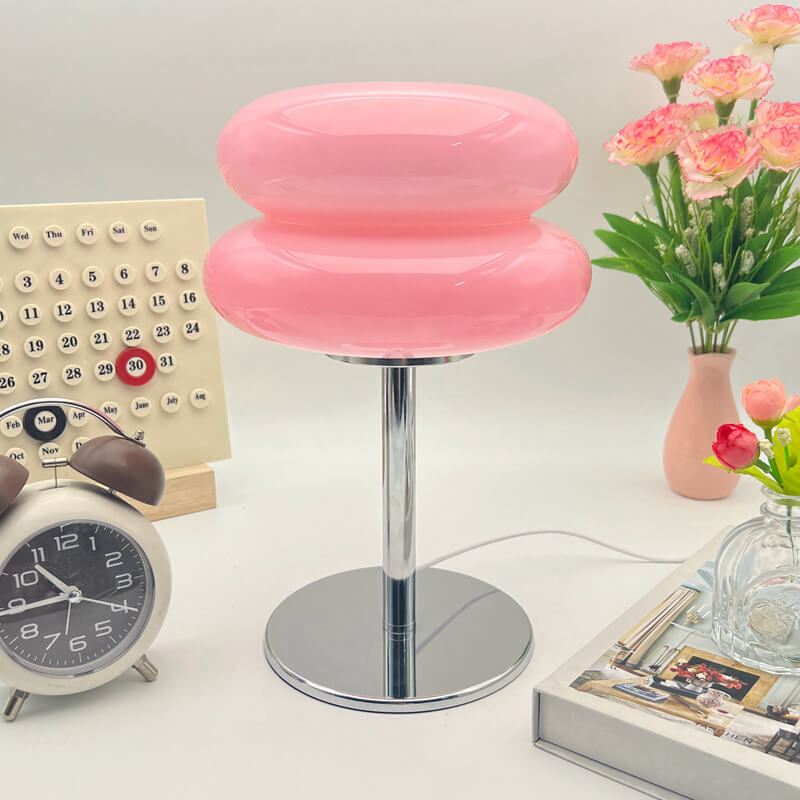 Double-layer Egg Tart Glass Table Lamp