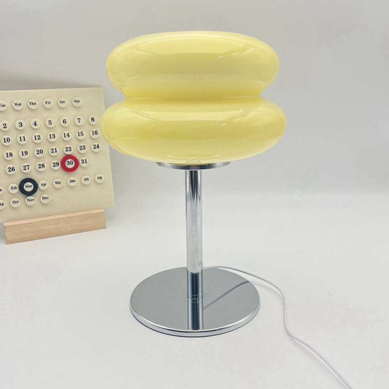 Double-layer Egg Tart Glass Table Lamp