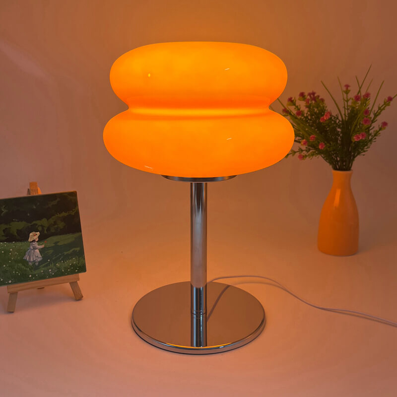 Double-layer Egg Tart Glass Table Lamp