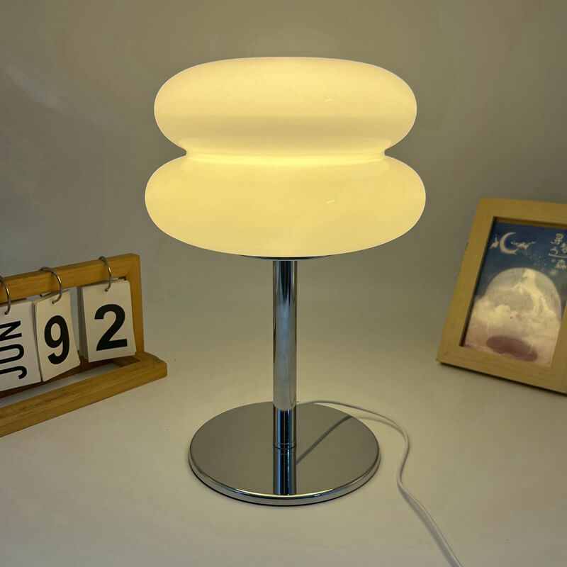 Double-layer Egg Tart Glass Table Lamp