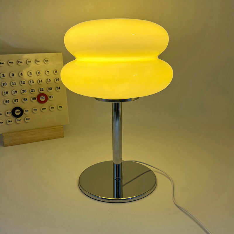Double-layer Egg Tart Glass Table Lamp