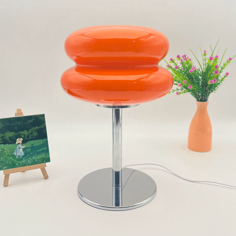 Double-layer Egg Tart Glass Table Lamp
