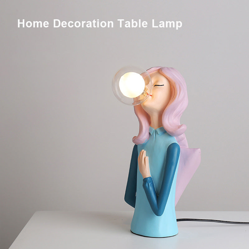 Elegante Coffee Girl Tischlampen