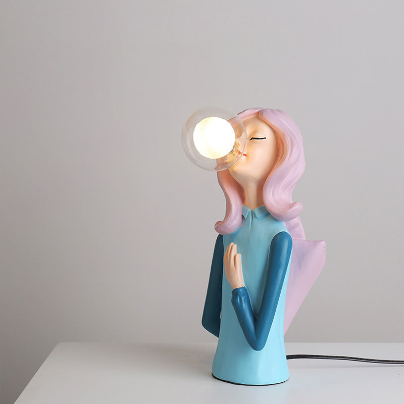 Elegante Coffee Girl Tischlampen