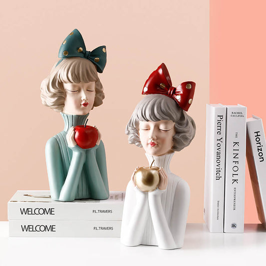 Elegante Mädchen-Harzdekoration