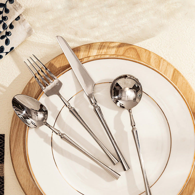 Elegant Stainless Steel Flatware 4 Pcs Set