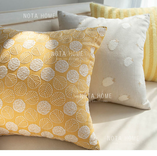 Embroidered Throw Pillow Cover