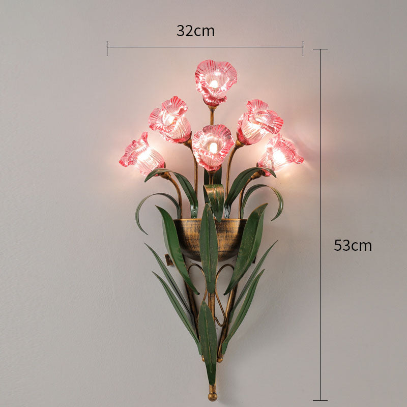 Exquisite Flower Bouquet Wall Lamp