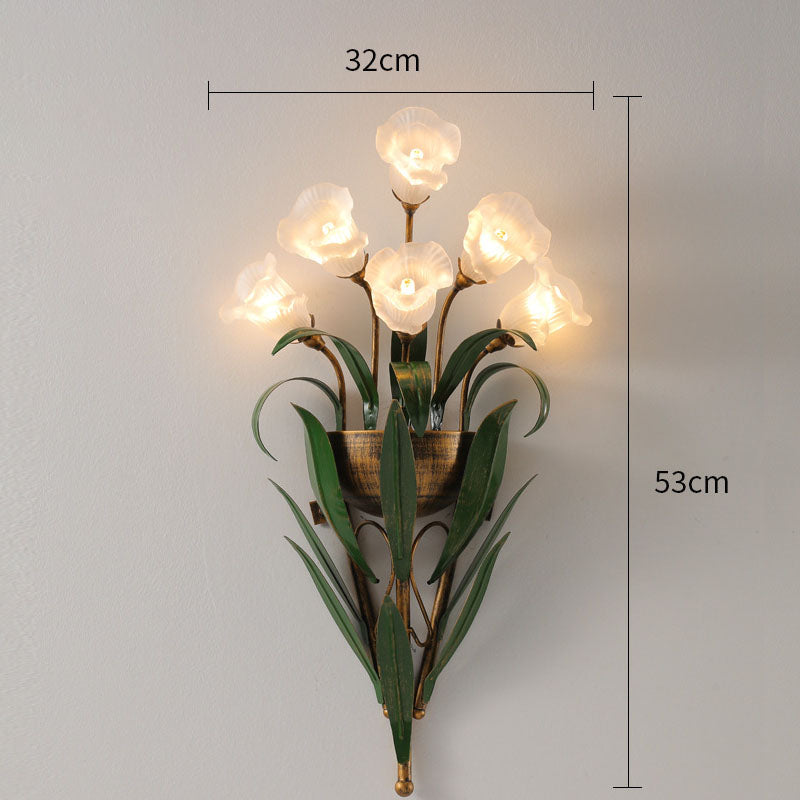 Exquisite Flower Bouquet Wall Lamp
