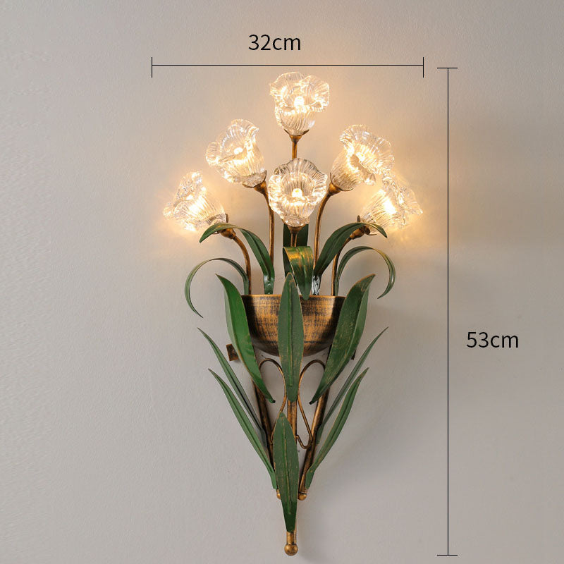 Exquisite Flower Bouquet Wall Lamp
