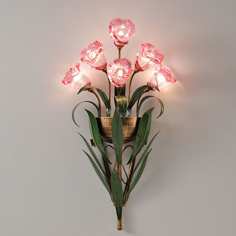 Exquisite Flower Bouquet Wall Lamp