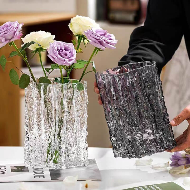 Vase glacier extrêmement gelé