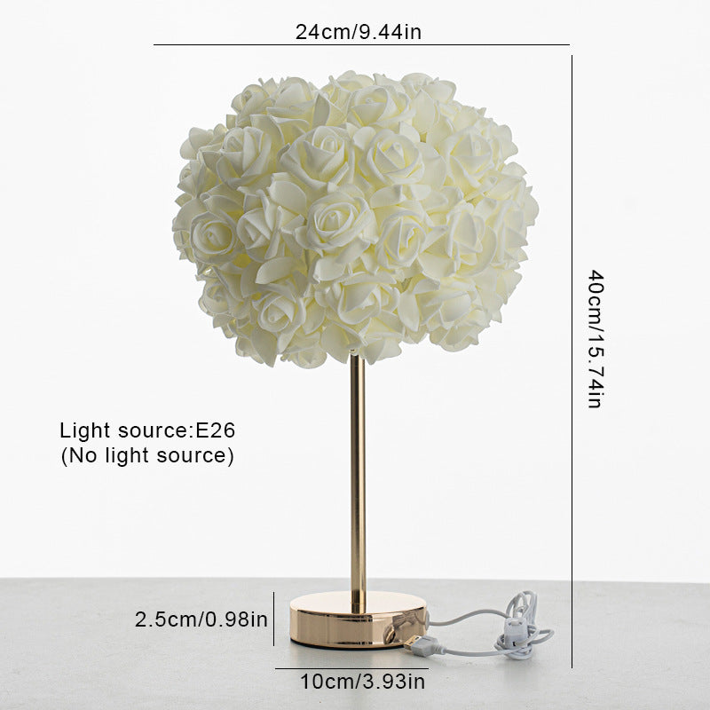 Feather Shade Table Lamp