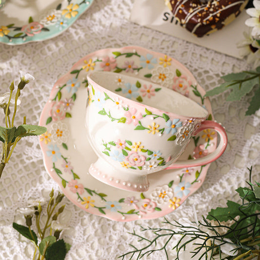 Floral Pattern Ceramic Mug