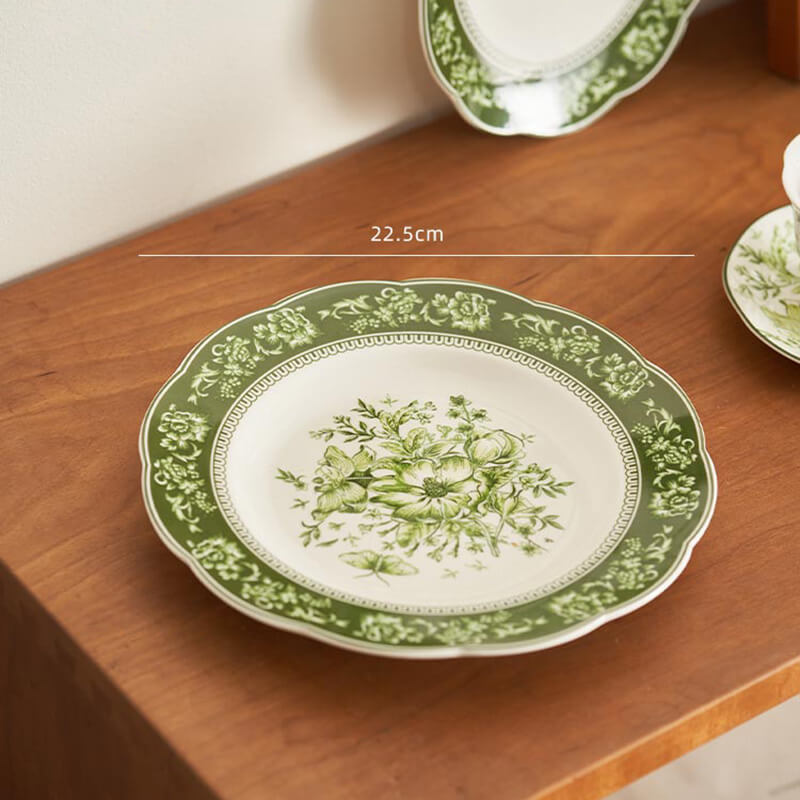 Floral Print Ceramic Plate