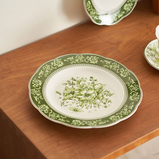 Floral Print Ceramic Plate