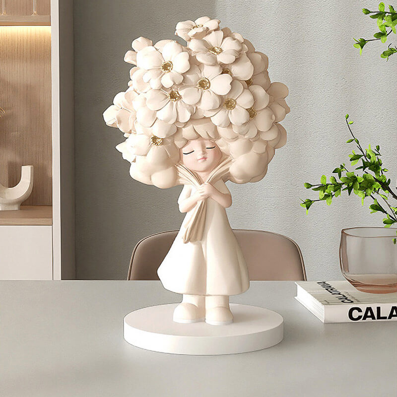 Blumenmädchen-Desktop-Ornamente