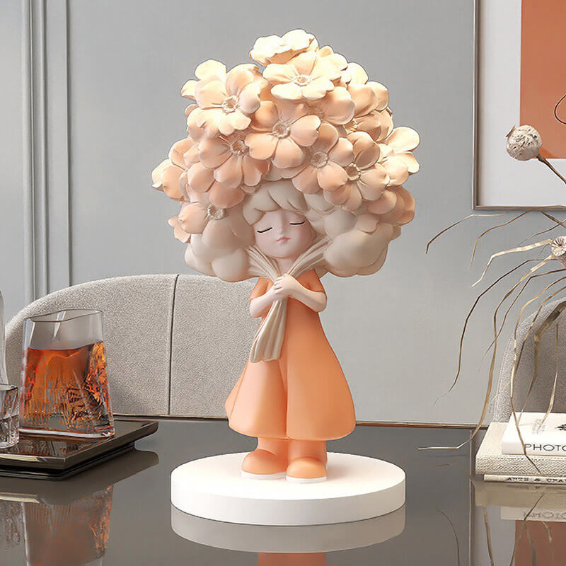Blumenmädchen-Desktop-Ornamente